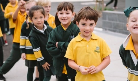 Bundoora Primary School - three children in parachute